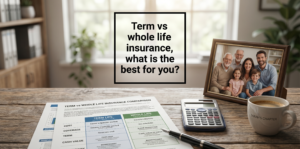 Life insurance paperwork showing a careful financial planning decision