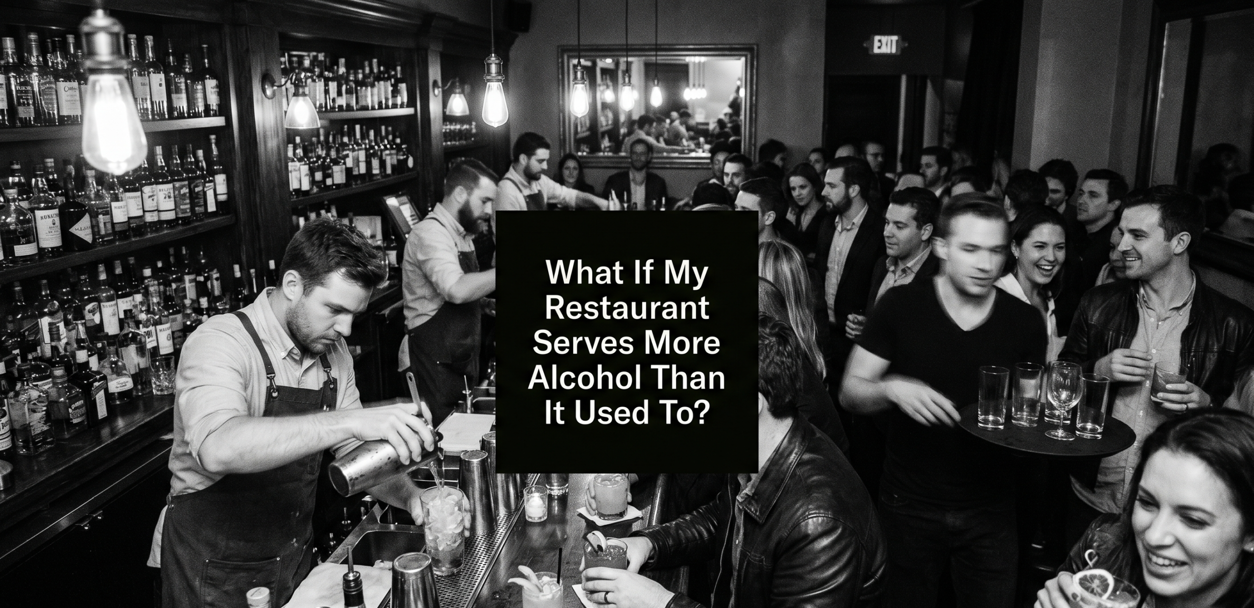 Busy restaurant bar showing higher alcohol-service exposure