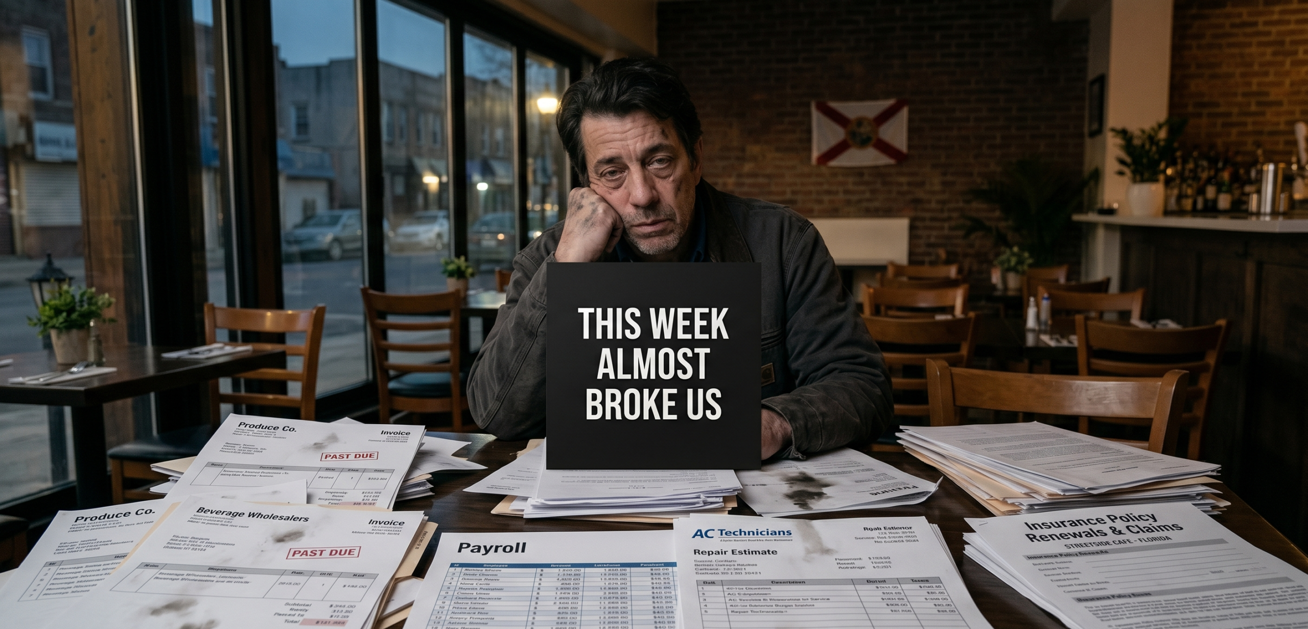Restaurant owner facing a financial crisis week in Florida
