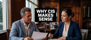 Florida restaurant owner meeting with an insurance advisor and reviewing why CIS is the right choice