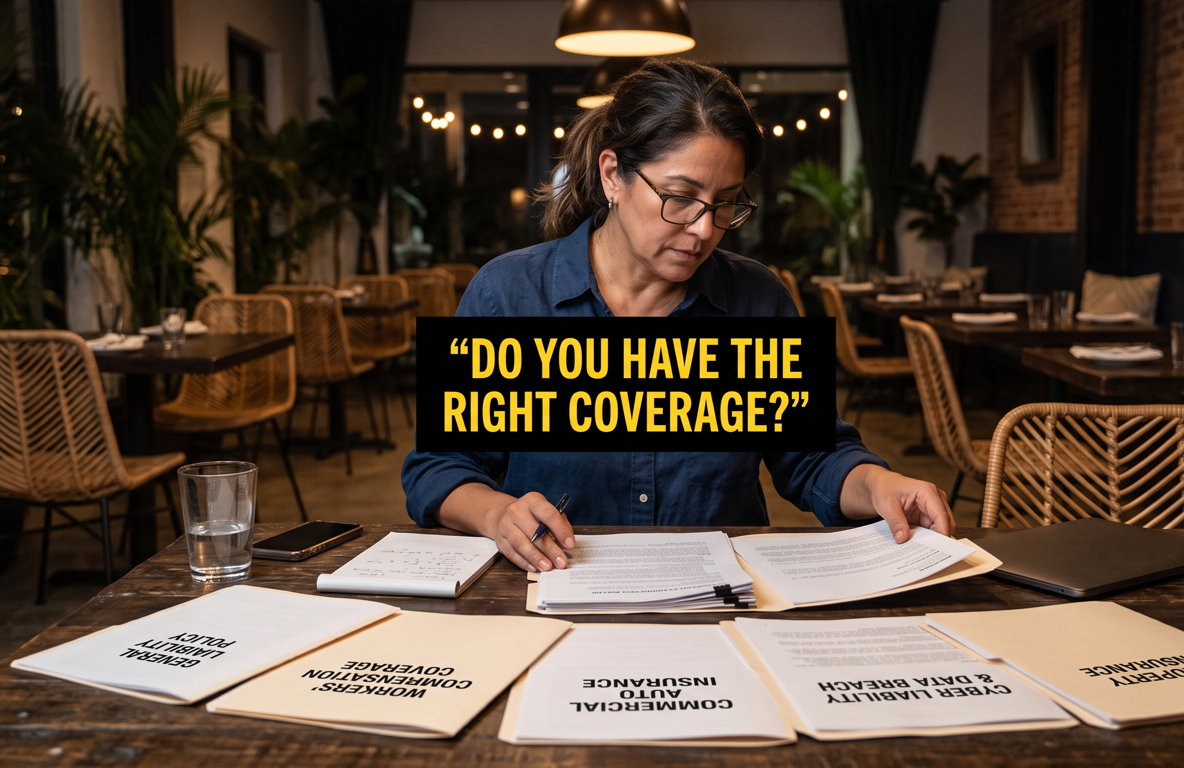 Florida restaurant owner reviewing what insurance coverage the business really needs
