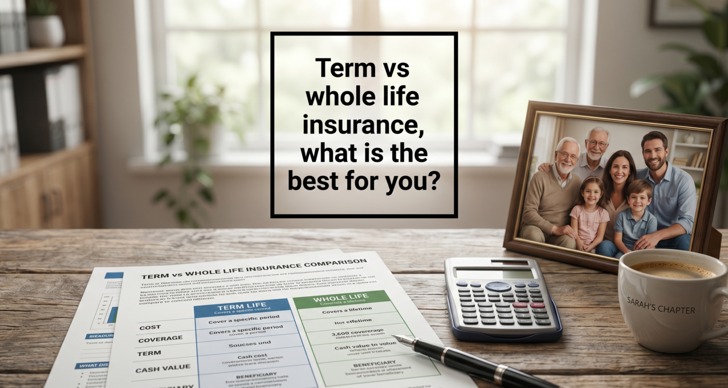 Life insurance paperwork showing a careful financial planning decision