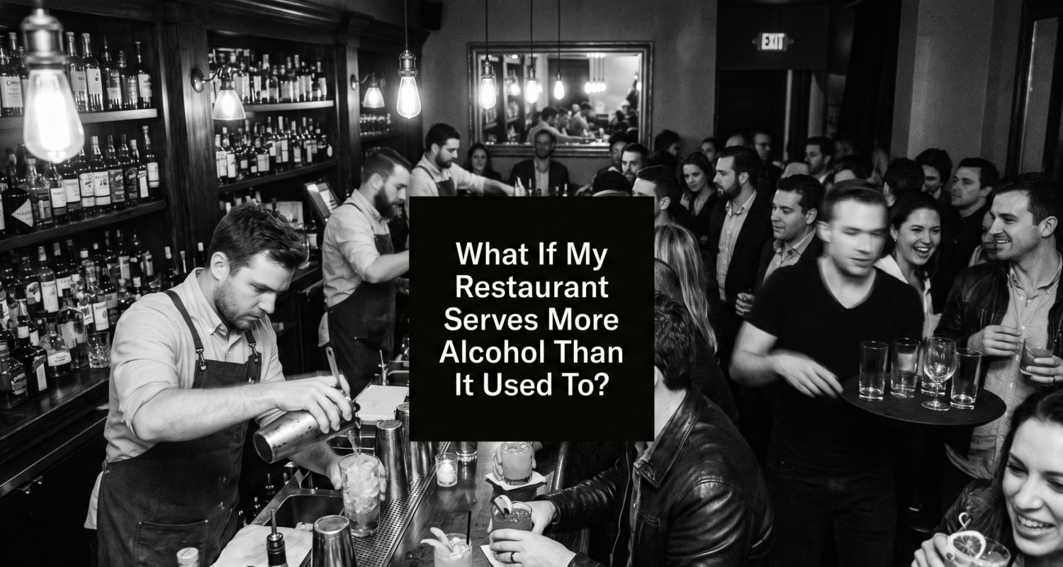 Busy restaurant bar showing higher alcohol-service exposure