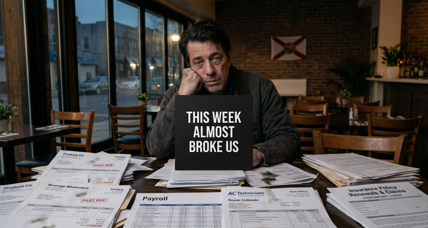 Restaurant owner facing a financial crisis week in Florida