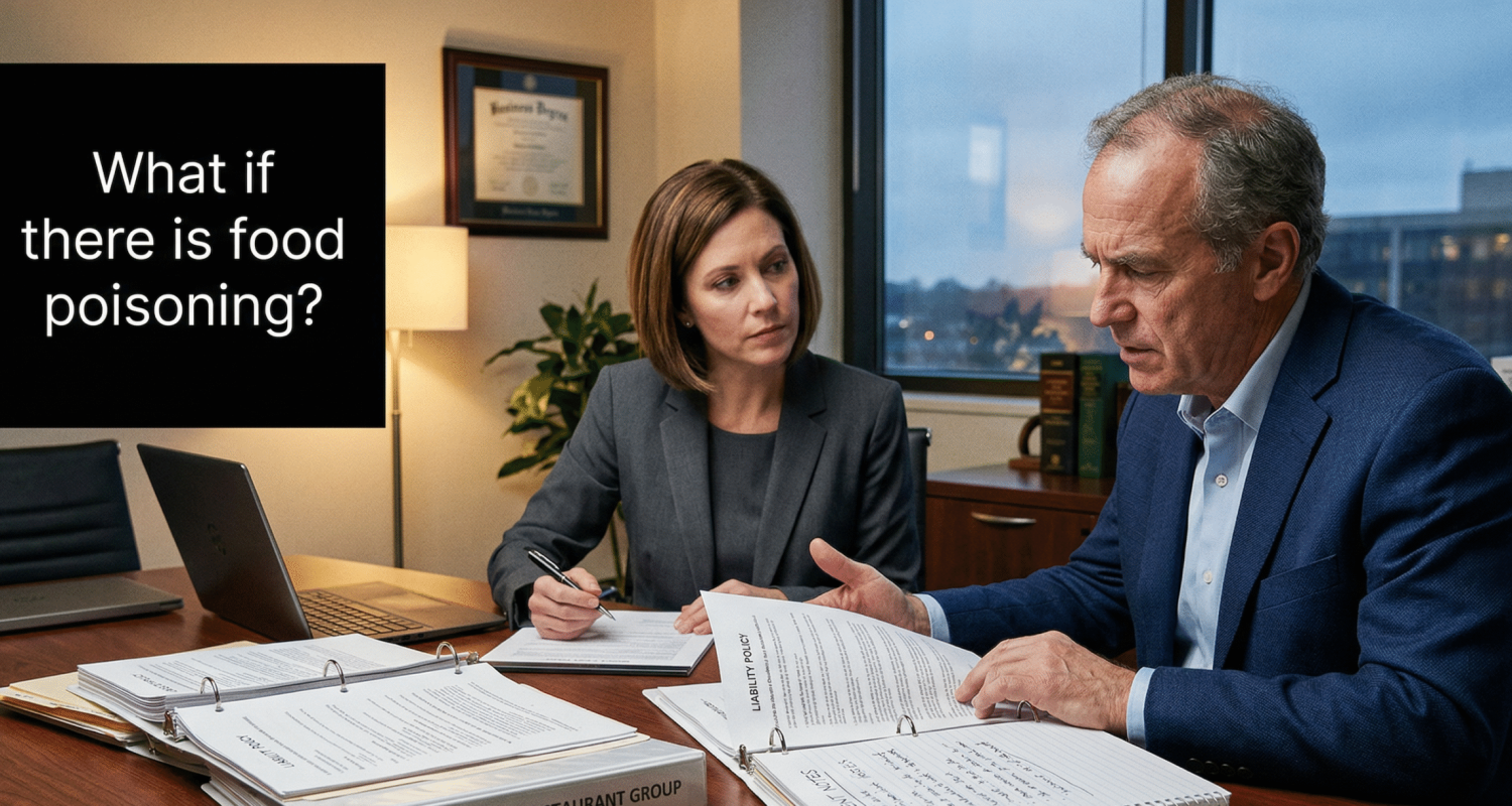 Restaurant owner reviewing liability coverage after a food poisoning claim